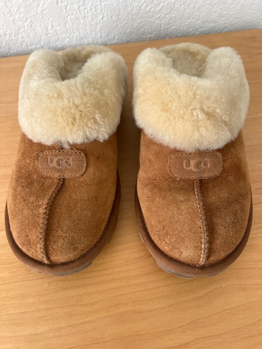 UGG Chestnut Suede Slippers 8 - Picture 3 of 6